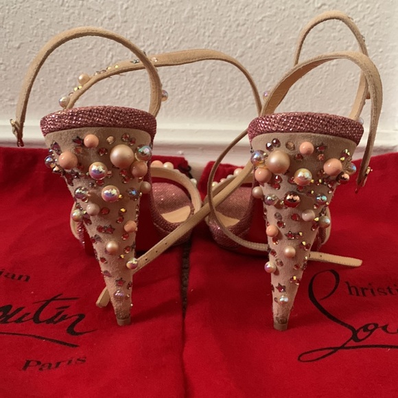 Christian Louboutin Gelila glitter and pearls pumps - Picture 3 of 13